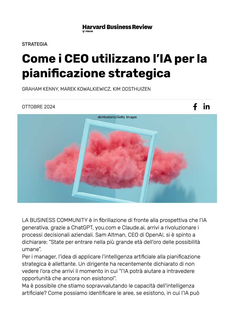 Come i CEO utilizzano l’IA